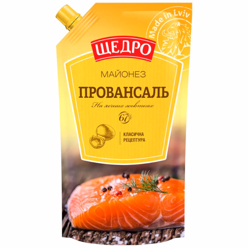 Майонез Щедро Провансаль 67% д/п 550г