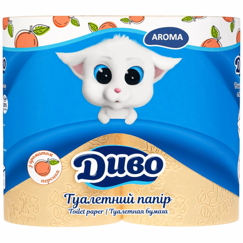 ДИВО рушники целюл. на гільзі 4рул 2-ох шар.Aroma персик