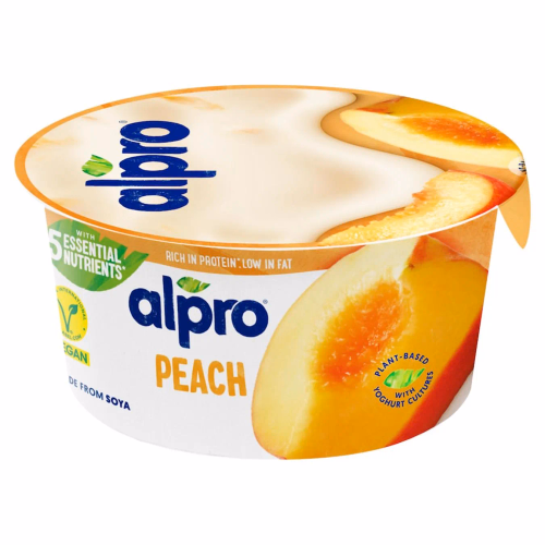 Алпро продукт ферментований з персиком стакан 150Г