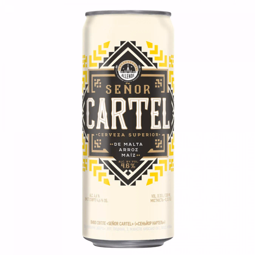 Пиво світле SENOR CARTEL банка 0,33л
