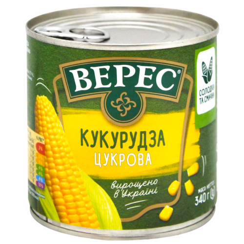 Кукурудза цукрова 340г ж/б "Верес"