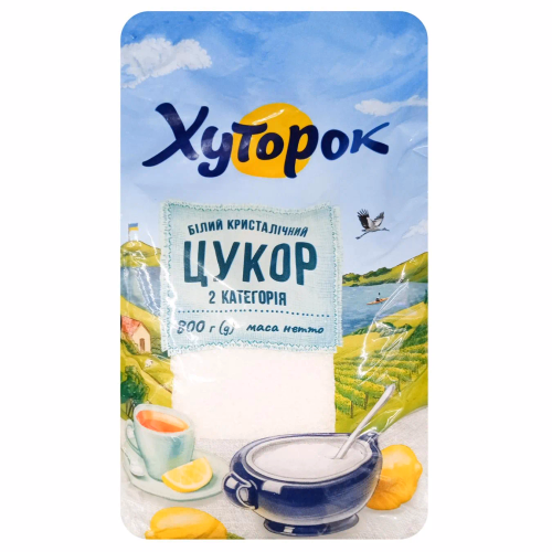 Цукор білий  кристалічний ТМ «Хуторок» 800г