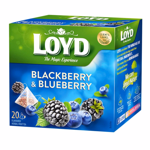 Чай фрукт LOYD Blackberry Blueberry ожина-чорниця 40г (20 пірам)