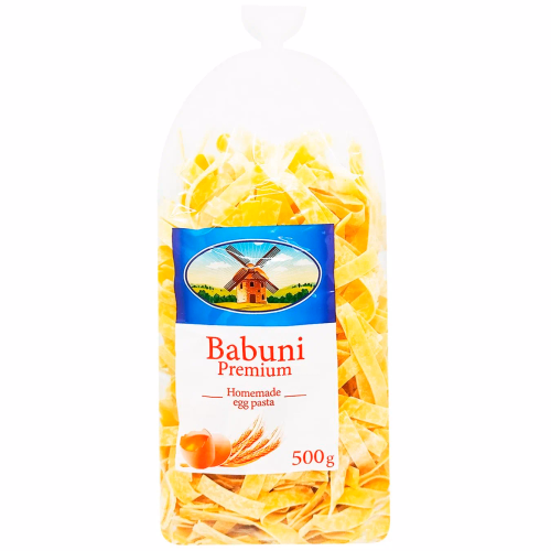Локшина 10ф Babuni Premium яєчні 0.5кг макарони