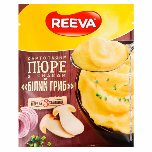 Пюре картопляне зі смаком Білий гриб пачка 40г REEVA