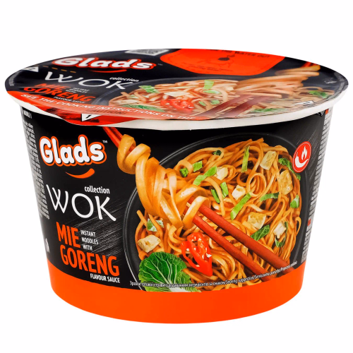 Локшина шв/приг WOK з соусом зі смаком "Мі Горенг" чаша 95г Glads