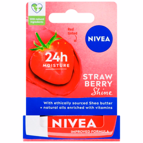 БАЛЬЗАМ ДЛЯ ГУБ ФРУКТОВЕ СЯЙВО ПОЛУНИЦЯ NIVEA 4,8 Г.