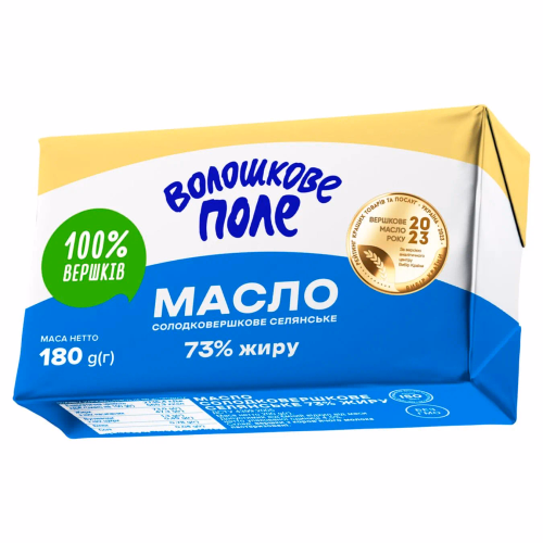 Масло солодковерш селянське 73% 180г  Волошкове поле
