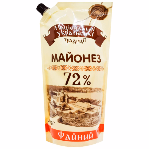 Майонез 72% Файний Національні українські традиції д/п 500г