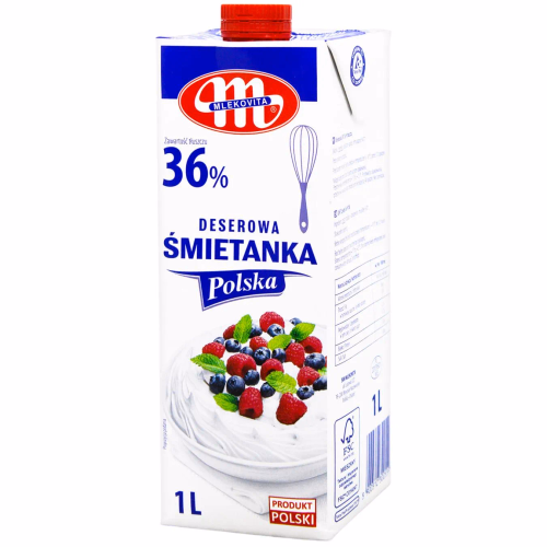 Вершки 36% ТМ Mlekovsta 1л