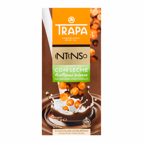 Trapa Intenso молоч.шок з ціл. фундуком 175г без цукру