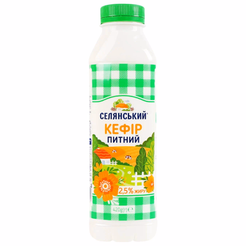 Кефір Селянський 2,5% 420г ПЕТ