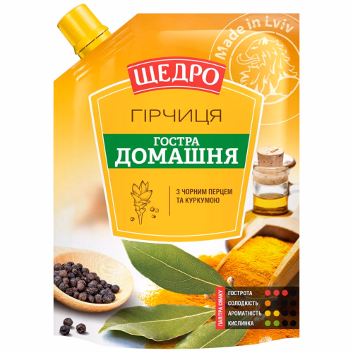 Гірчиця Щедро Гостра домашня д/п 120 г