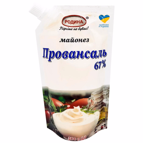 Майонез Провансаль 67% 300г дой пак РОДИНА