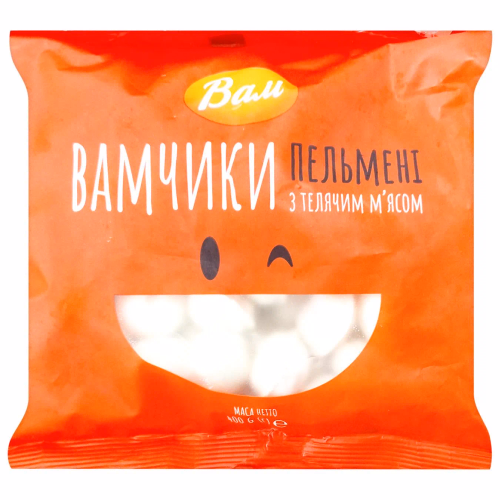 Пельмені з телячим м'ясом 400гр Вамчики