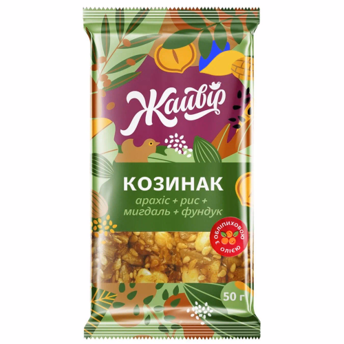 Козинак Асорті з мигдалем 50г Жайвір