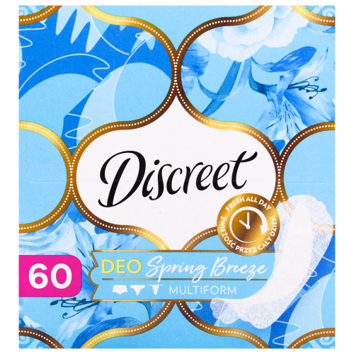 DISCREET Щоденні гіг. прокл. Део Спрінг Бріз Мультіформ Triple 60шт