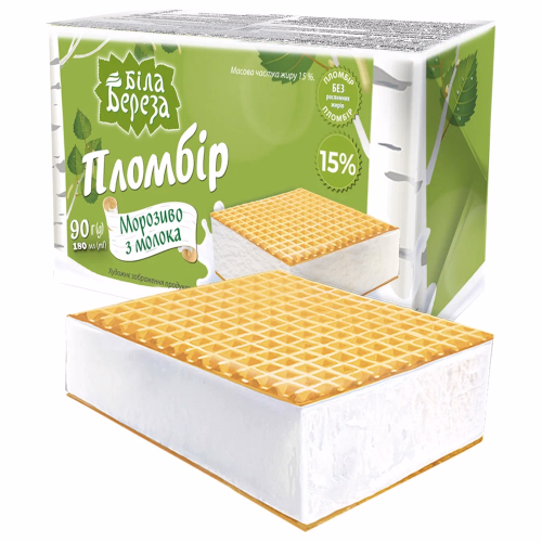 Брикет пломбір "Біла Береза" 90г