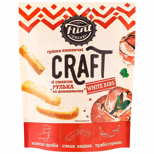 Грінки пшен зі смаком Рулька по-домашньому Flint Craft Grenki 90г