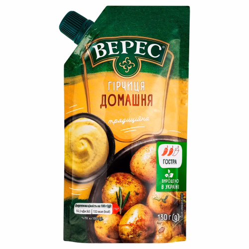 Гірчиця "Домашня" 130г д/п "Верес"
