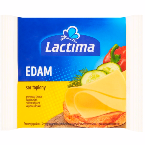 Плавл сир тост Лактіма Едам 130г скибочки