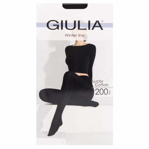 GIULIA Колготи бавовняні жіночі LUCKY COTTON 200-nero-4