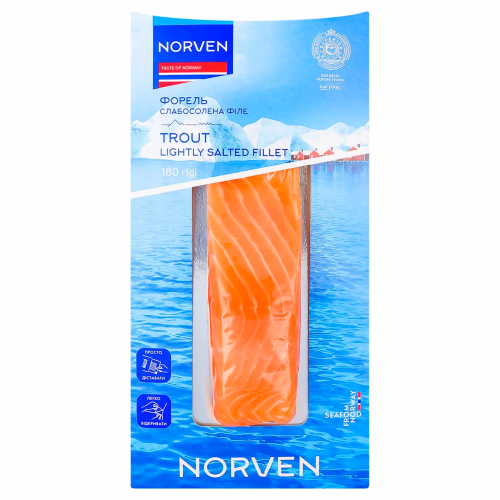 Форель філе-шматок Norven сл/с в/у 180г
