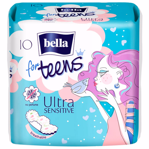 Прокладки гіг.Bella for Teens: Ultra Sensitive extra soft.10шт
