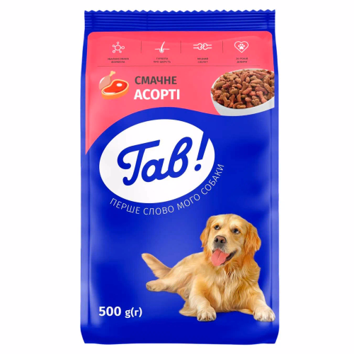 ГАВкорм_Собаки_Мясне_Асорті_500г