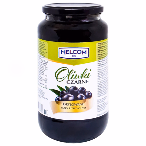 Оливки Helkom  935g без кісточки чорні (великі)