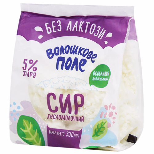 Сир кисломолоч 5% 330г безлактозне Волошкове поле