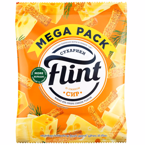 Сухарики пш-жит зі смаком "Сир" 110г  "Flint"