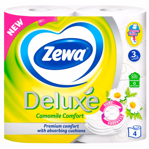 Zewa Deluxе туалетний папір 3-х ш, 4 рул.Ромашка