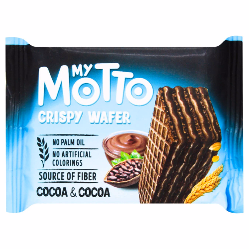 MY MOTTO вафлі Подвійне какао 30г.