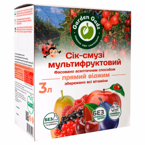 Сік-смузі мультифруктовий з м"якоттю 3 л Gadz