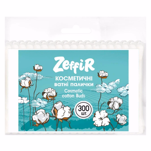 Ватні палички косметичні ТМ "Zeffir", 300 шт.
