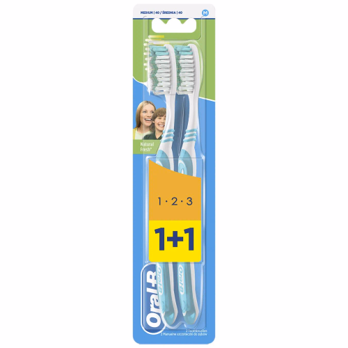 Зубна щiтка ORAL B 1 2 3 Природна Свіжість 40 ceредня 2шт