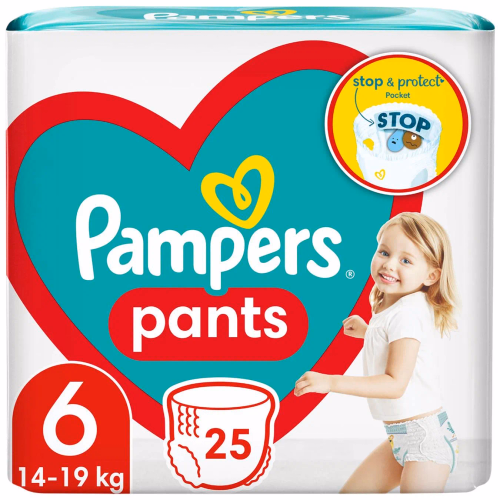 PAMPERS Дит/пiдгузки трусики Pants Giant (15+кг)Економ 25
