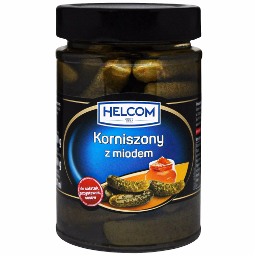 Огірки мариновані "Helcom" 300g корнішони з медом