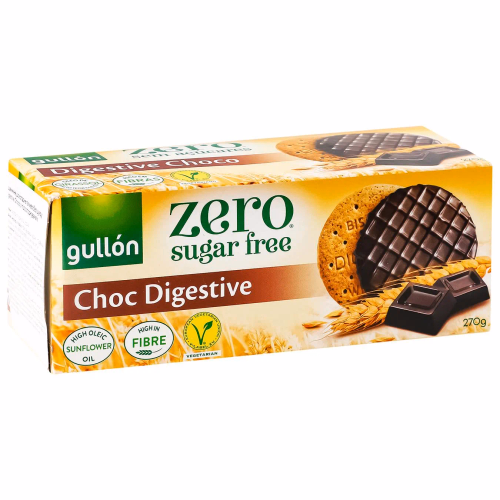 Печиво Gullon без цукру ZERO Digestive Choco, 270г