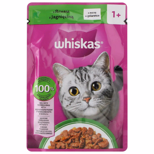 WHISKAS ягня в желе 85г