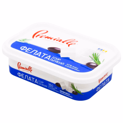 Сир м'який Фелата 45% Premialle короб 160г