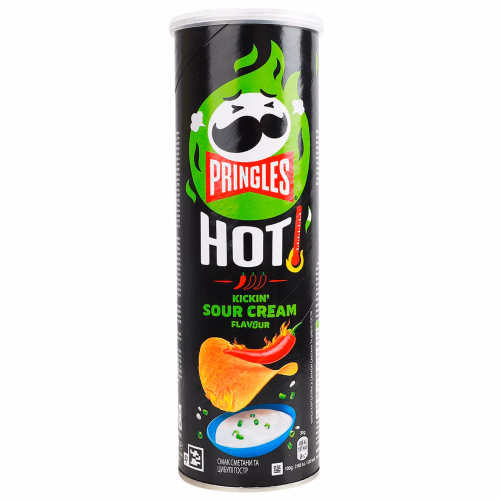 Чипси PRINGLES HOT- KICKIN SOUR CREAM 160г