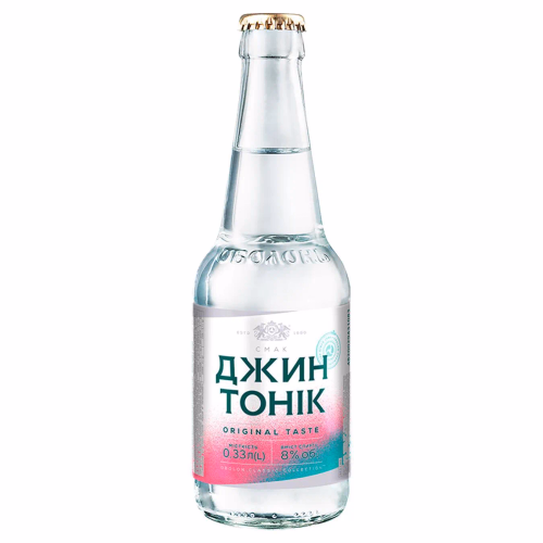 Слаб/алког напій ДЖИН-ТОНІК"скл/пл 0,33л "Оболонь"