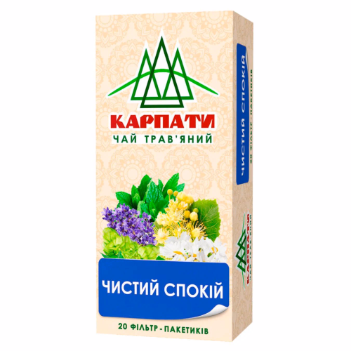Чай Карпати" 20ф/п*1,25г трав."Чистий спокій" 20шт