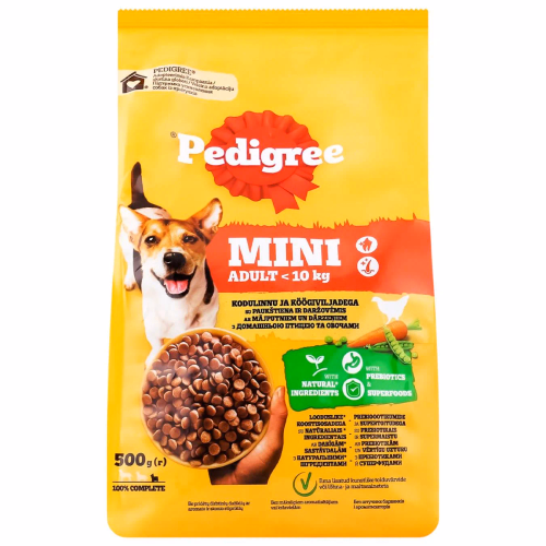 Корм PEDIGREE д/дор мал/соб птиця/овочi 500г
