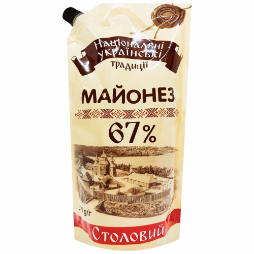 Майонез 67% Столовий Національні українські традиції д/п 500г