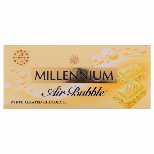 Шоколад MILLENIUM  85г білий пористий