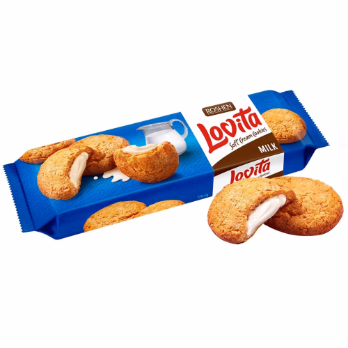 Здобне печиво Lovita Soft Cream Cookies milk 127г Roshen