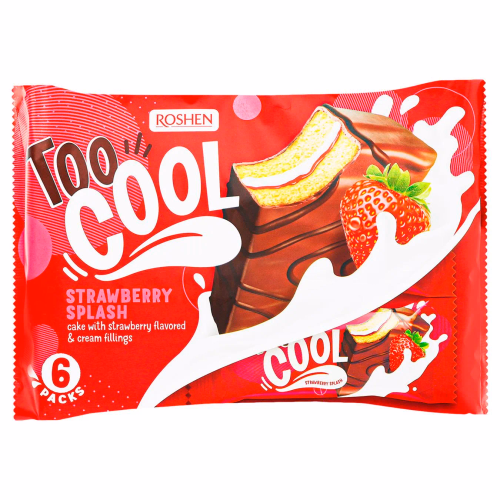 Тістечка Too Cool Strawberry Splash 270г Roshen